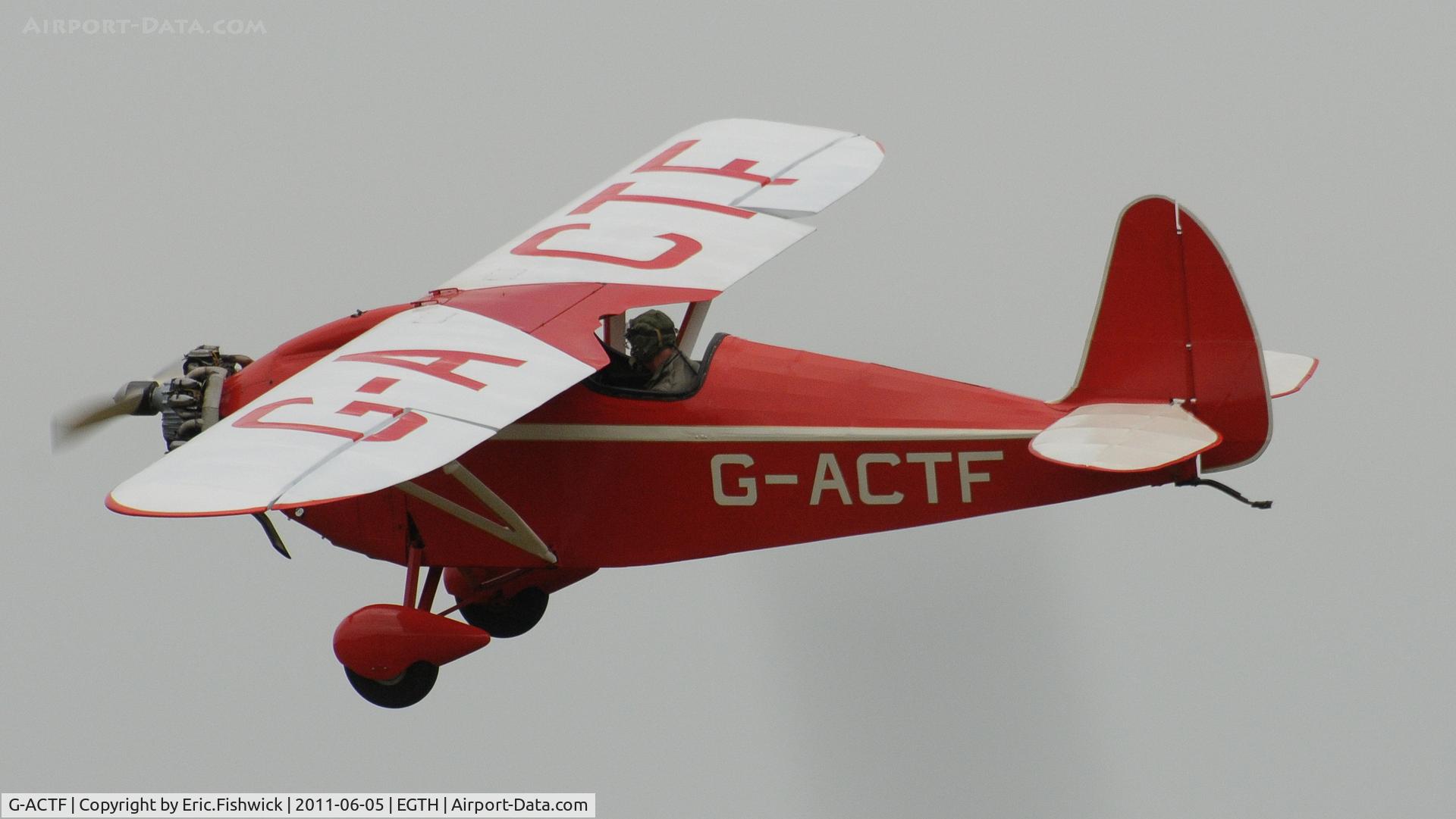 G-ACTF, 1932 Comper CLA-7 Swift C/N S32/9, 41. G-ACTF at Shuttleworth Summer Air Display, June 2011
