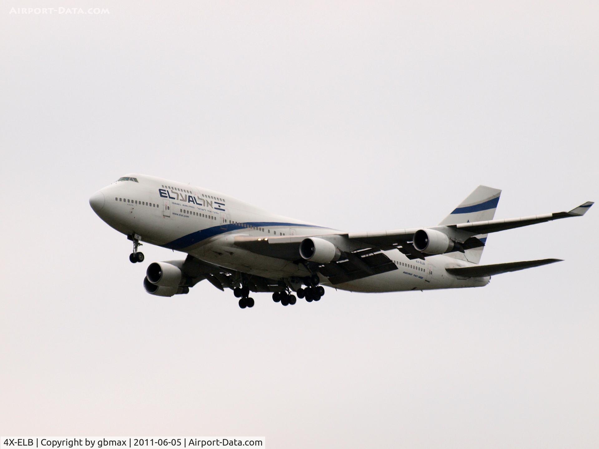 4X-ELB, 1994 Boeing 747-458 C/N 26056, Going to a landing at JFK