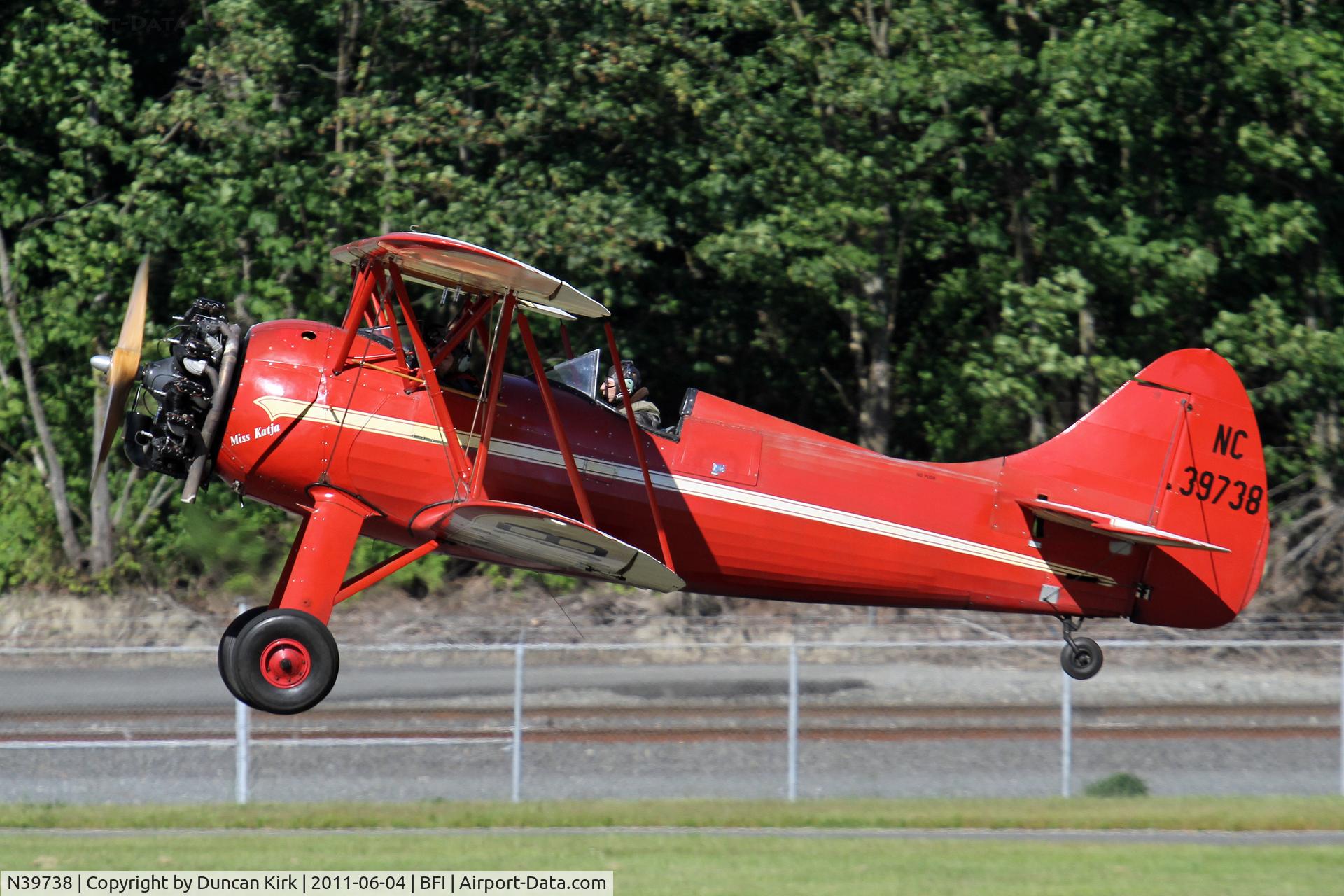 N39738, 1942 Waco UPF-7 C/N 5871, This aircraft performs regular joy rides at the musem of flight