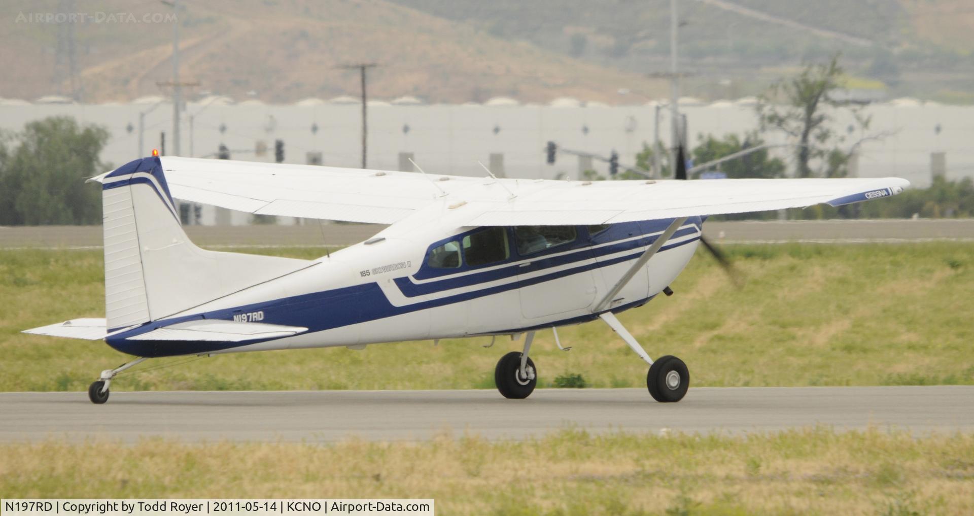 N197RD, 1978 Cessna A185F Skywagon 185 C/N 18503681, Landing at Chino