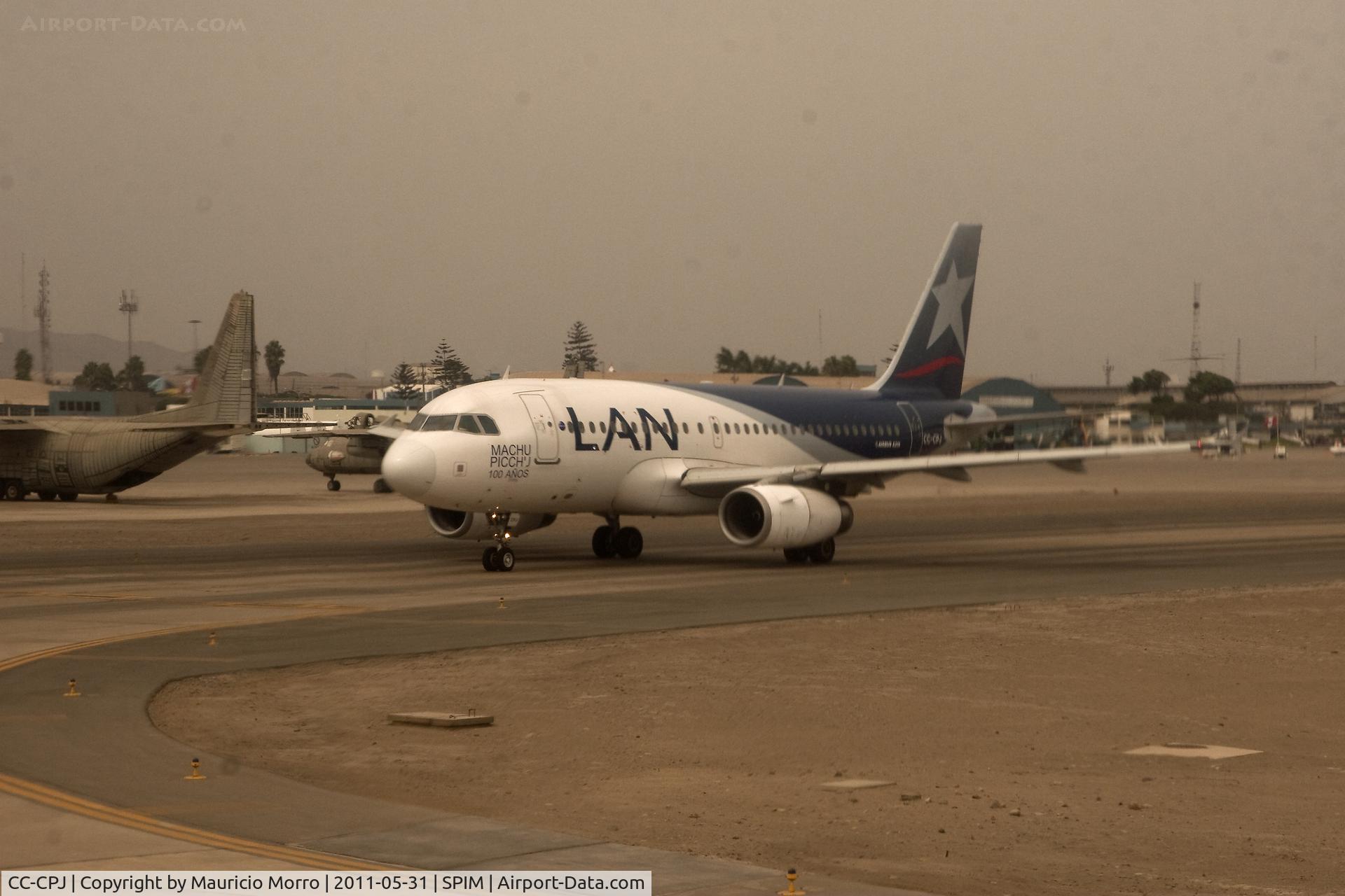 CC-CPJ, 2006 Airbus A319-132 C/N 2845, Formerly LAN PERU now LAN this A319 celebrates the hundred years of the lost inca city of Machu Picchu