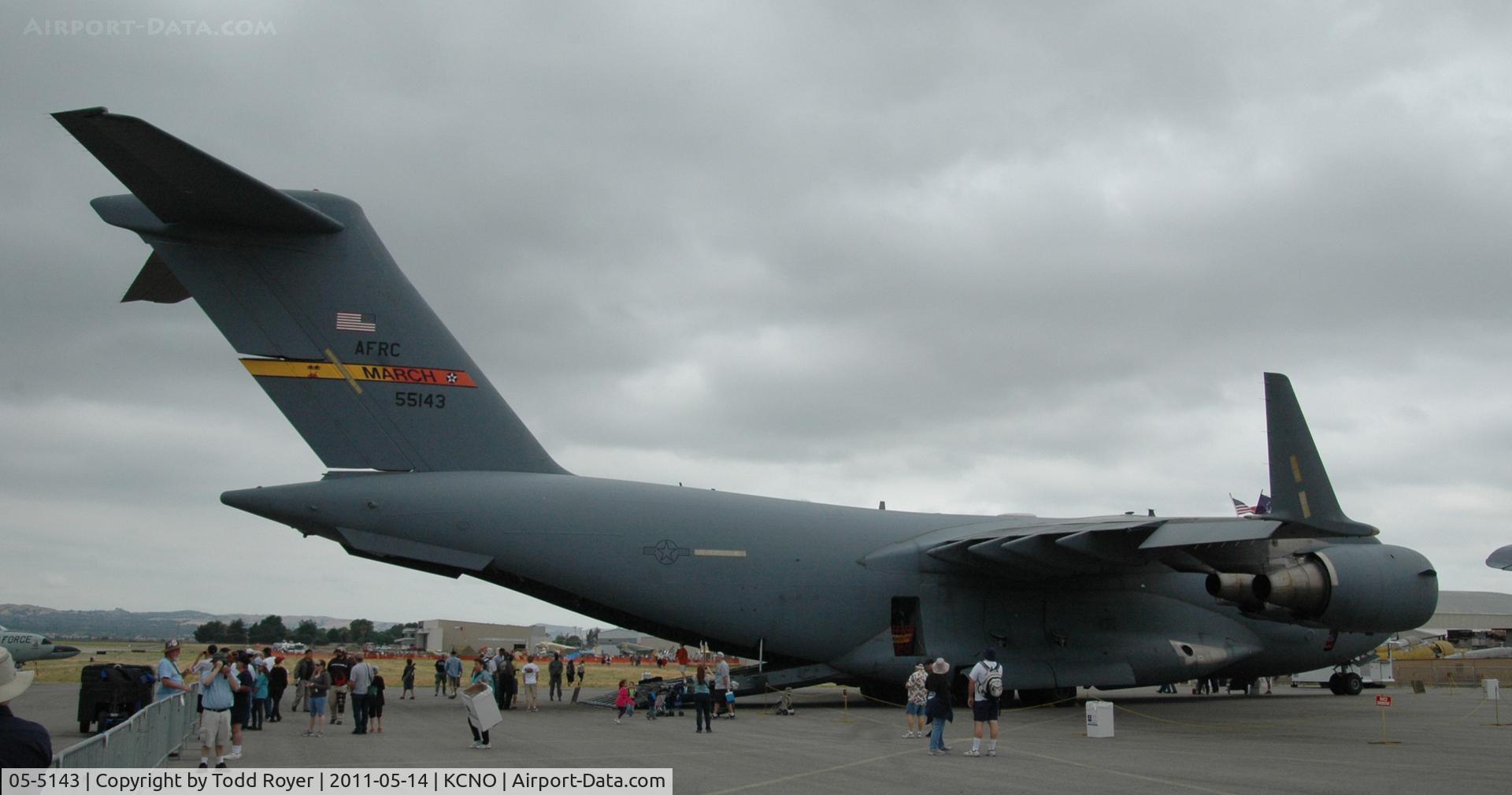 05-5143, 2005 Boeing C-17A Globemaster III C/N 50151/F150/P143, Chino Airshow 2011