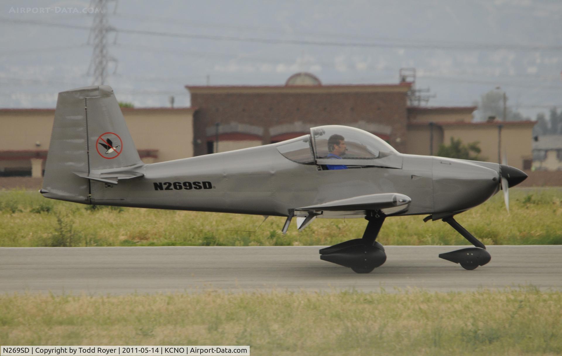 N269SD, 2007 Vans RV-7A C/N 72505, Landing at Chino