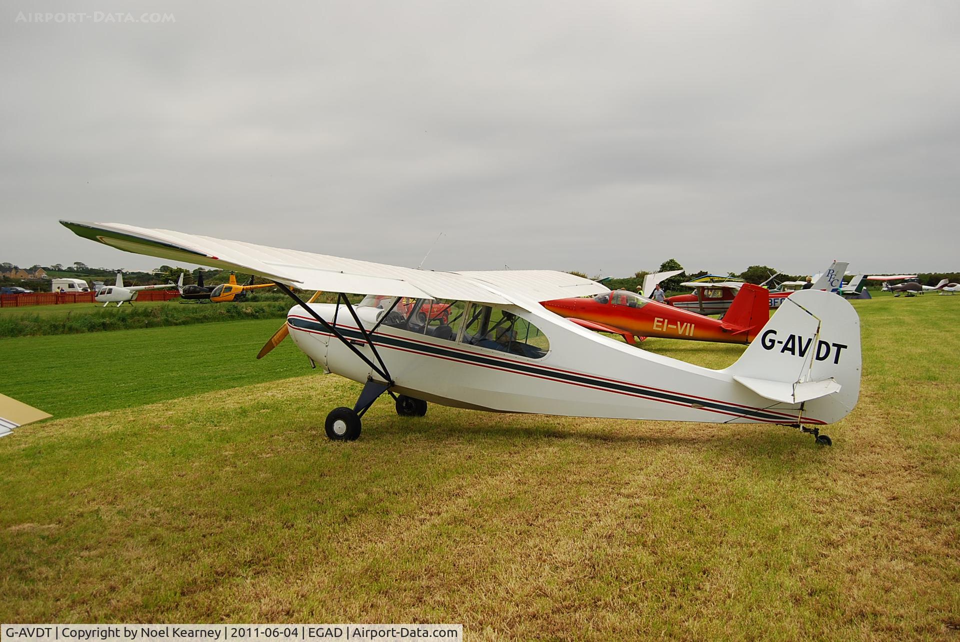 G-AVDT, 1947 Aeronca 7AC Champion C/N 7AC-6932, On the display line - EGAD Fly-in 2011