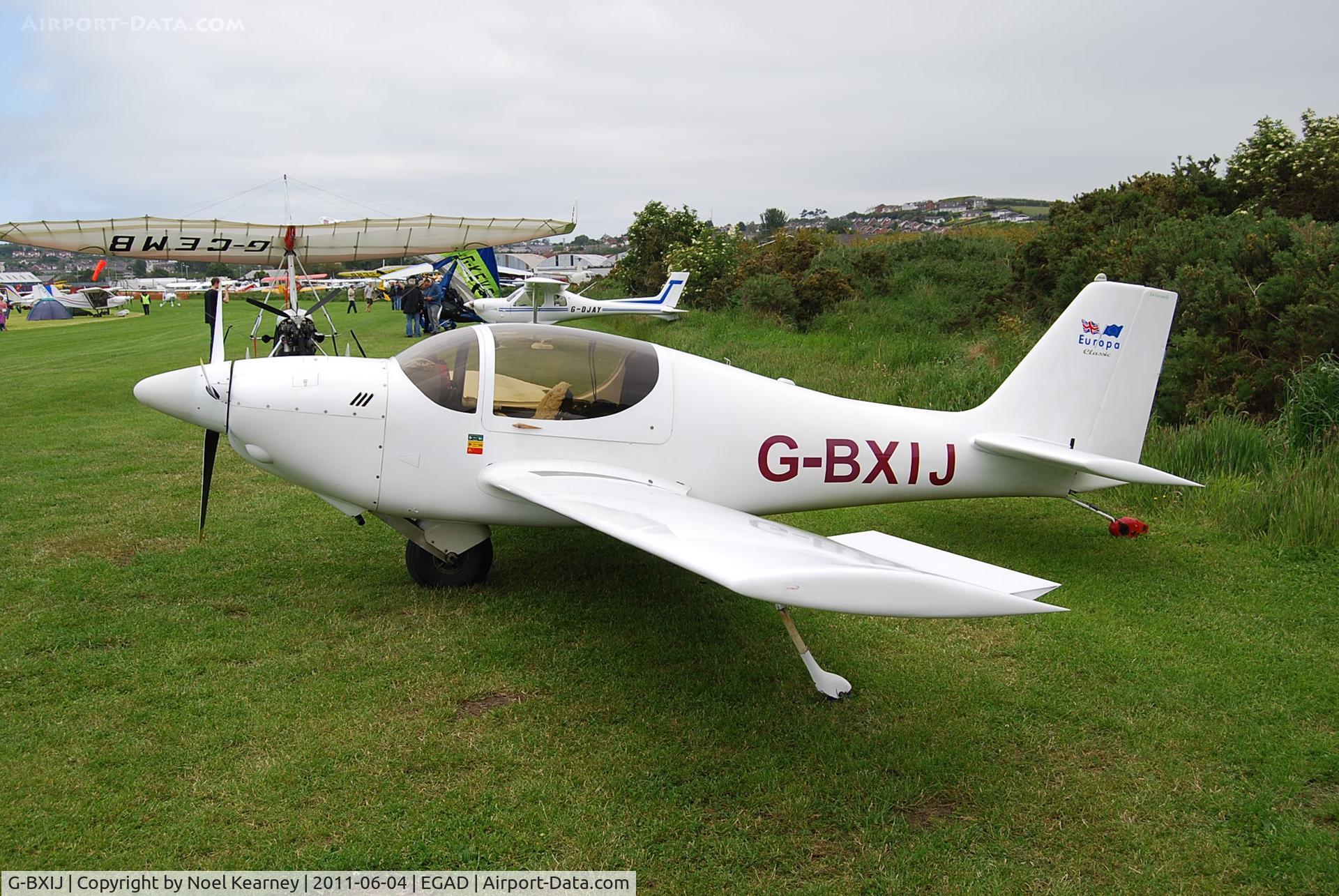 G-BXIJ, 1997 Europa Monowheel C/N PFA 247-12698, On the display line - EGAD Fly-in 2011