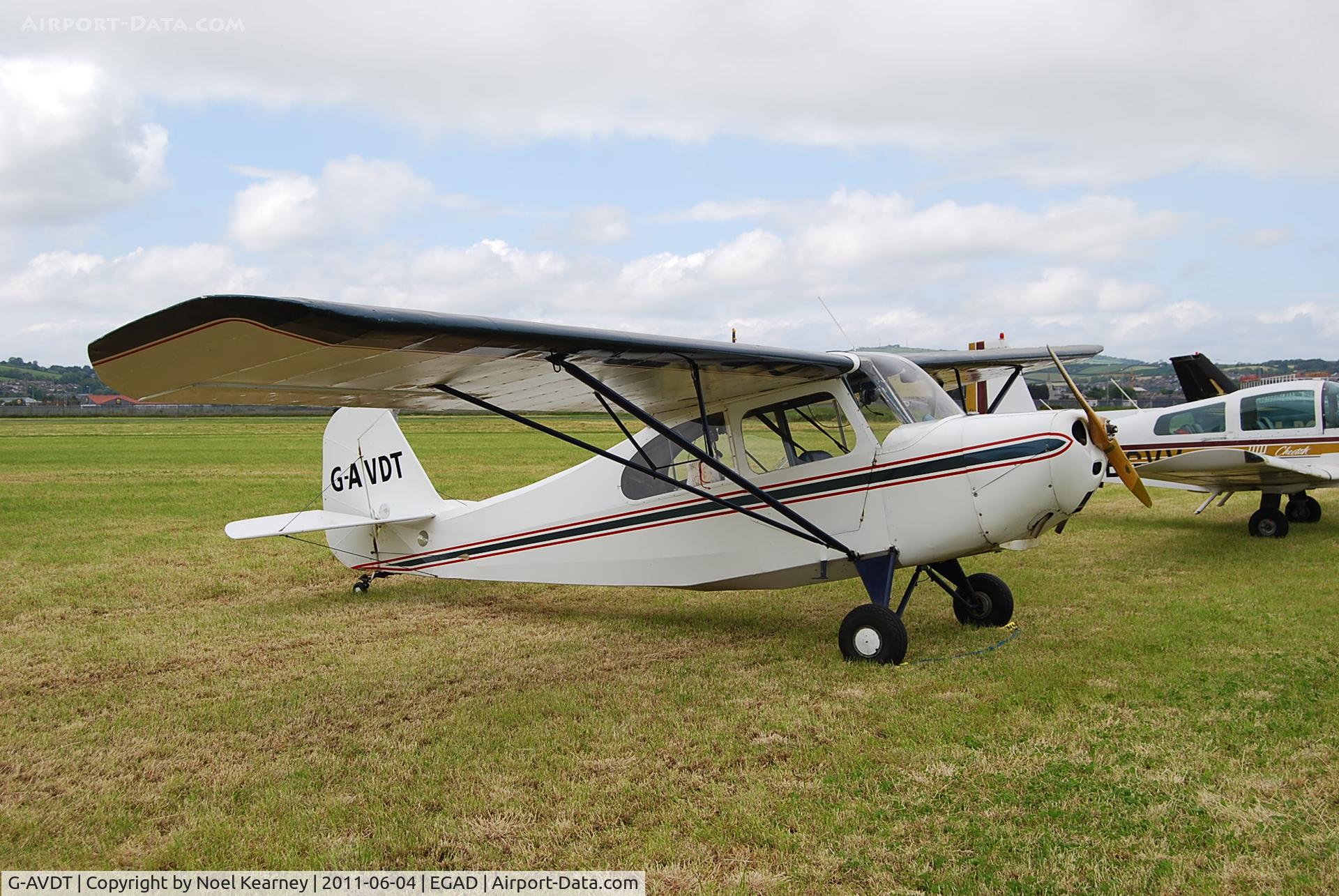 G-AVDT, 1947 Aeronca 7AC Champion C/N 7AC-6932, On the display line - EGAD Fly-in 2011
