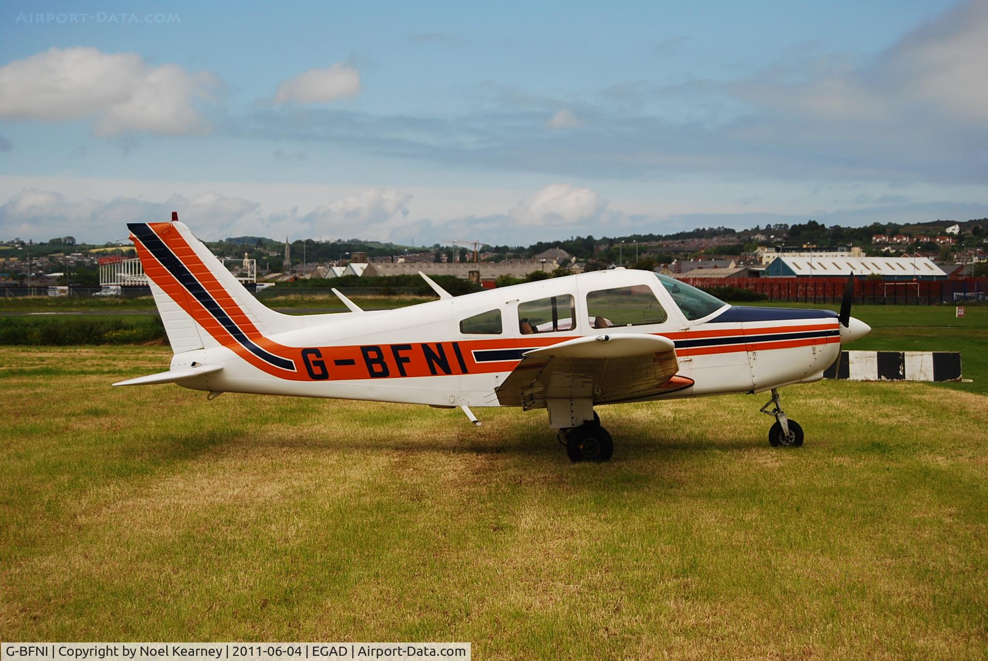 G-BFNI, 1977 Piper PA-28-161 Cherokee Warrior II C/N 28-7816215, On the display line - EGAD Fly-in 2011