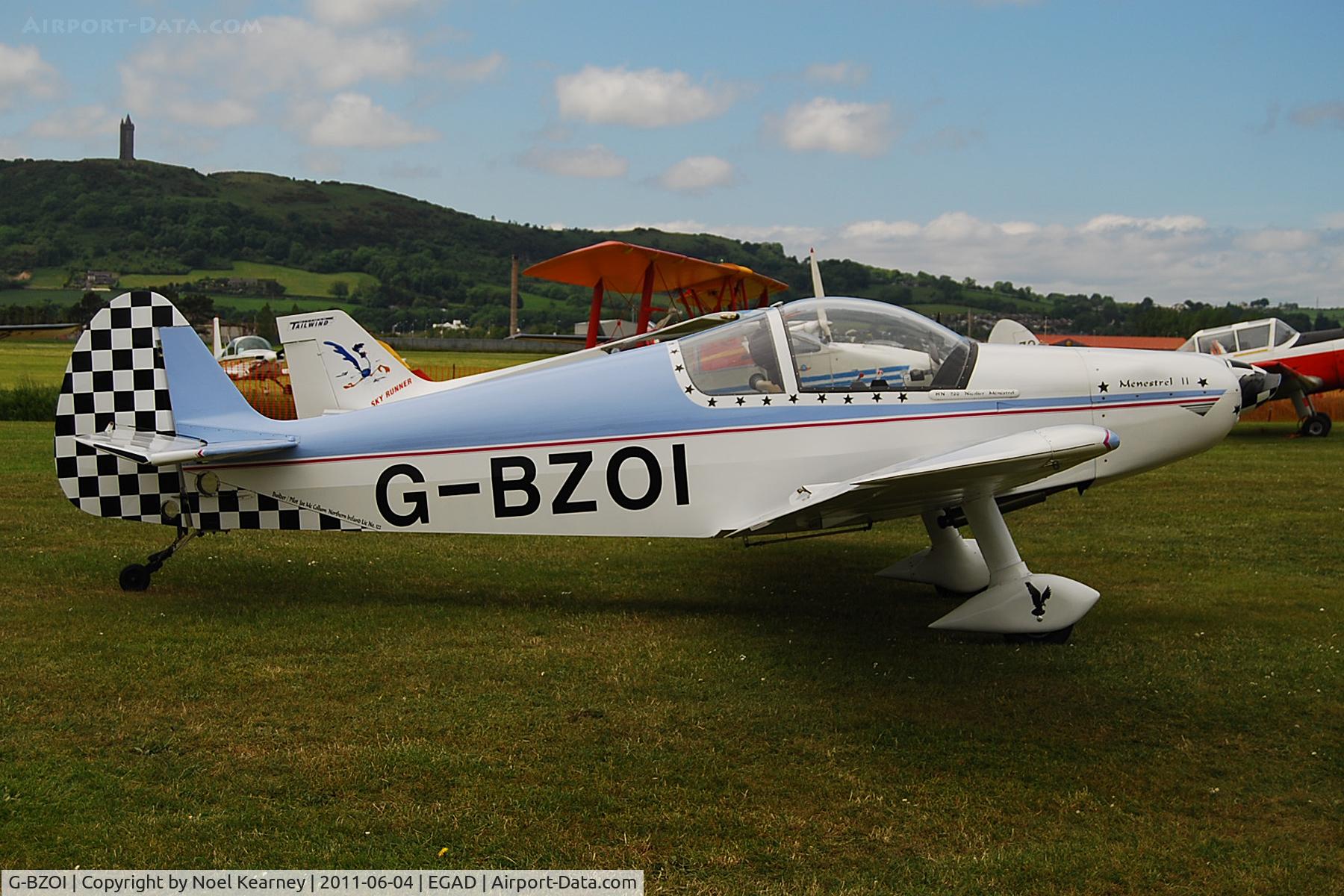 G-BZOI, 2000 Nicollier HN-700 Menestrel II C/N PFA 217-12604, On the display line - EGAD Fly-in 2011