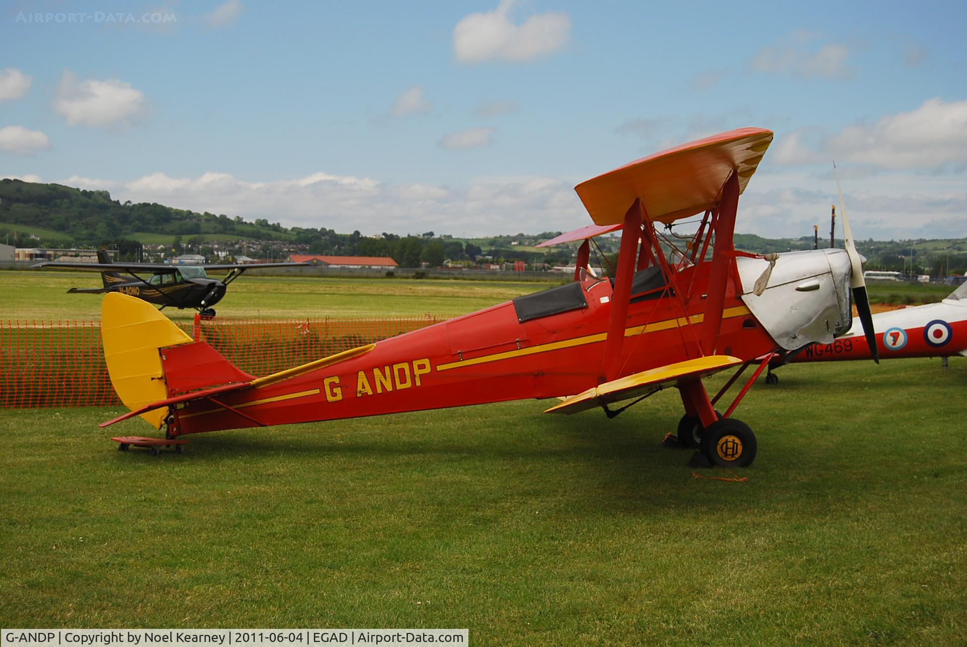 G-ANDP, 1940 De Havilland DH-82A Tiger Moth II C/N 82868, On the display line - EGAD Fly-in 2011