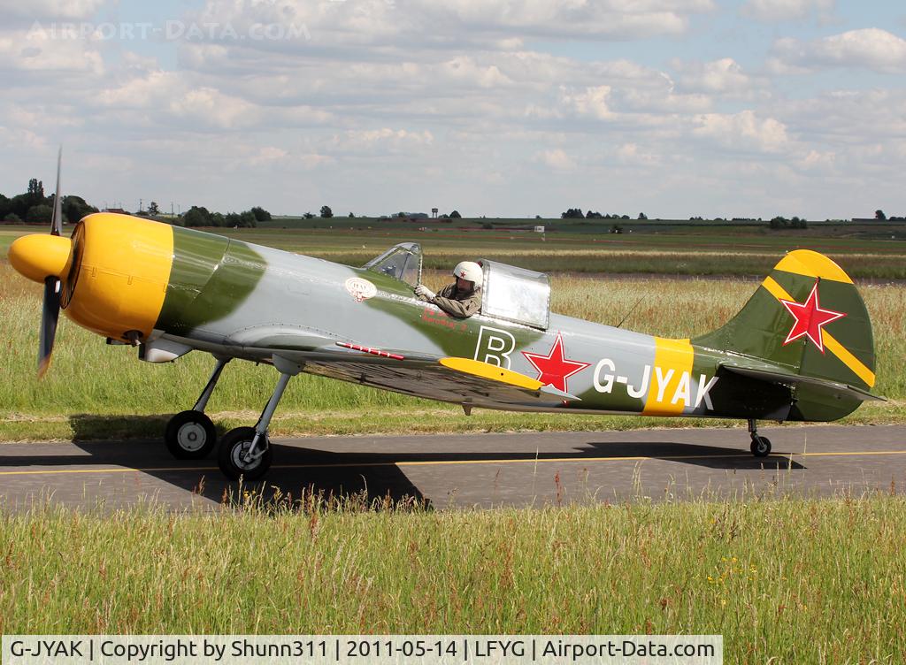 G-JYAK, 1985 Yakovlev Yak-50 C/N 853001, Taxiing to the refuelling area...