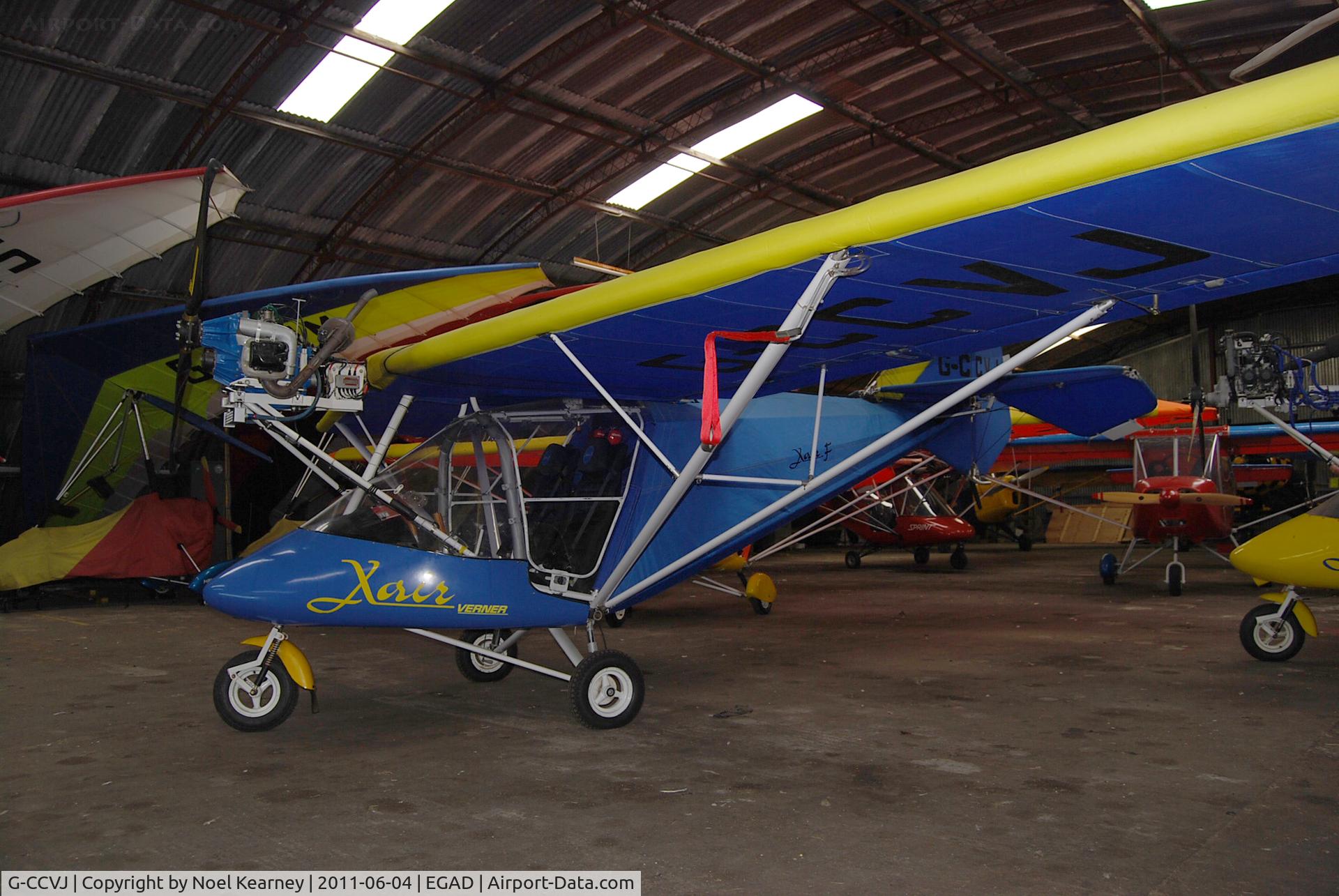 G-CCVJ, 2004 X'Air Falcon 133(1) C/N BMAA/HB/381, In the hanger at Newtownards during Fly-in 2011.