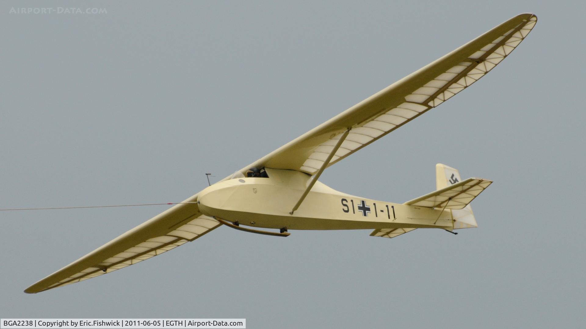BGA2238, Graunu Baby 2B C/N 2, 4. BGA 2238 Gruanu Baby 2b at Shuttleworth Summer Air Display June 2011 (The Grunau's ID was RAFGSA 380)