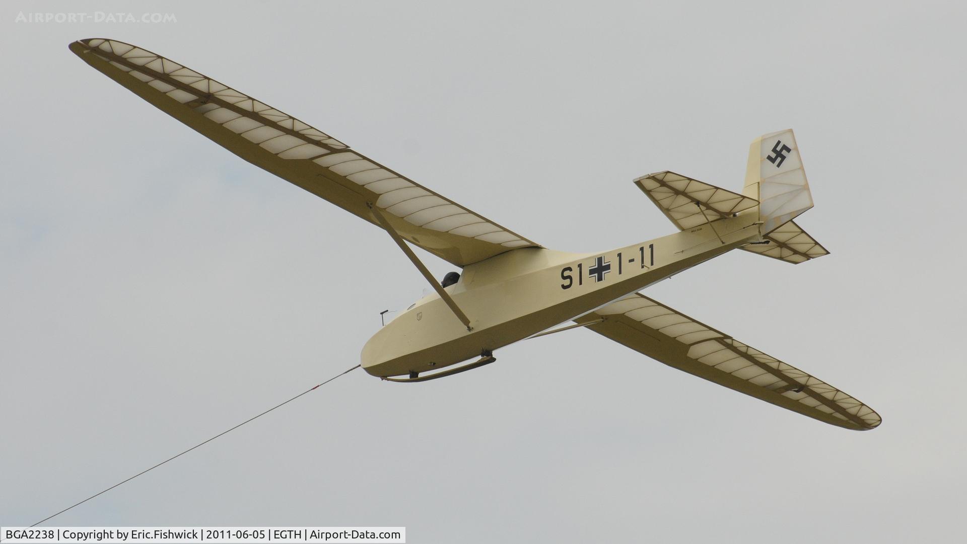 BGA2238, Graunu Baby 2B C/N 2, 41. BGA2238 Gruanu Baby 2b at Shuttleworth Summer Air Display June 2011 (The Grunau's ID was RAFGSA 380)