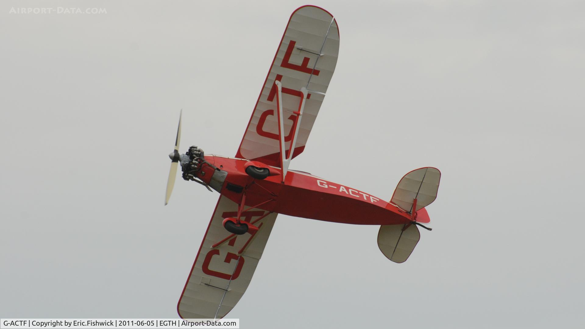 G-ACTF, 1932 Comper CLA-7 Swift C/N S32/9, 44. G-ACTF at Shuttleworth Summer Air Display June 2011