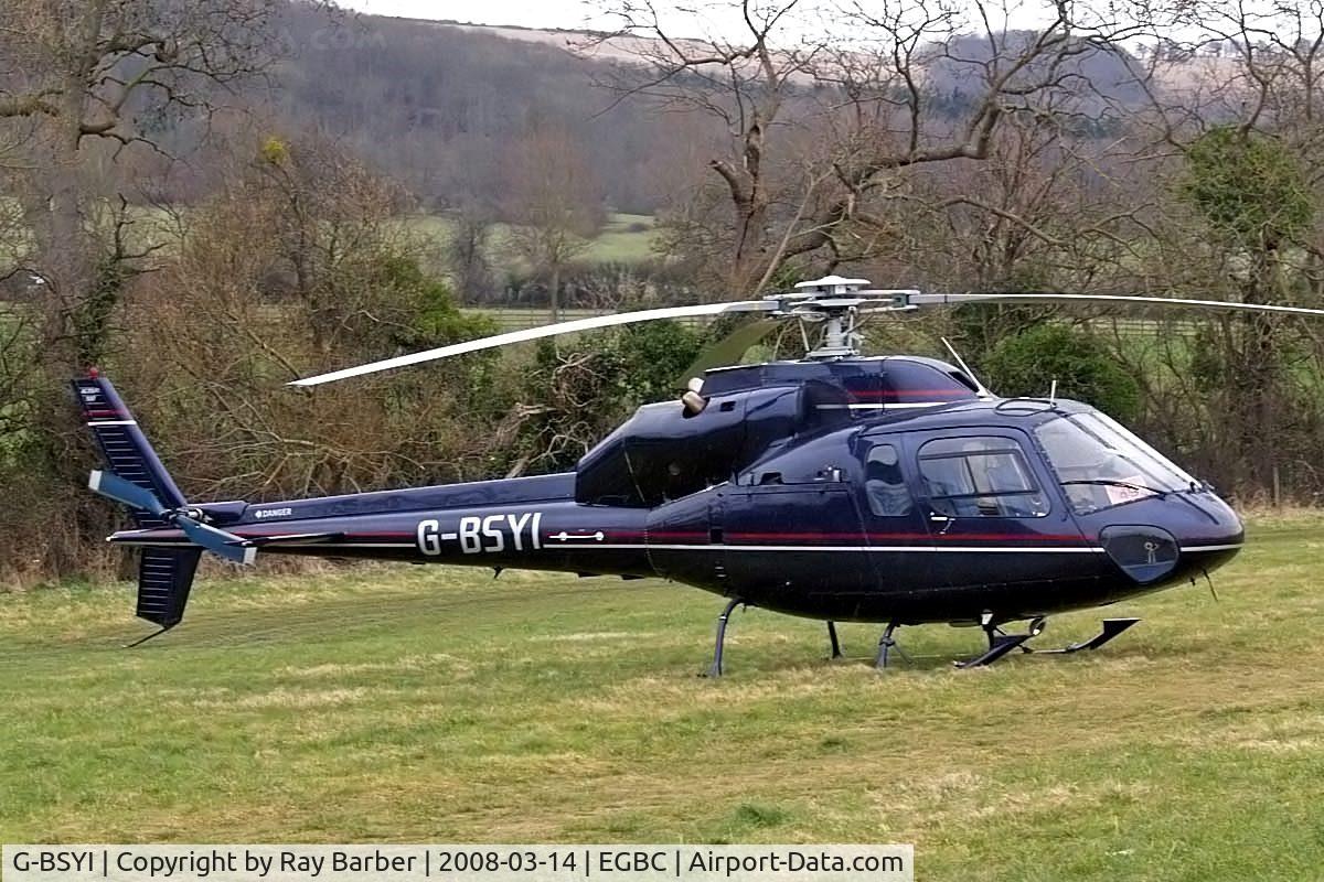 G-BSYI, 1982 Aerospatiale AS-355F-1 Ecureuil 2 C/N 5197, Aerospatiale AS.355F1 Ecureuil II [5197] Cheltenham Racecourse~G 14/03/2008