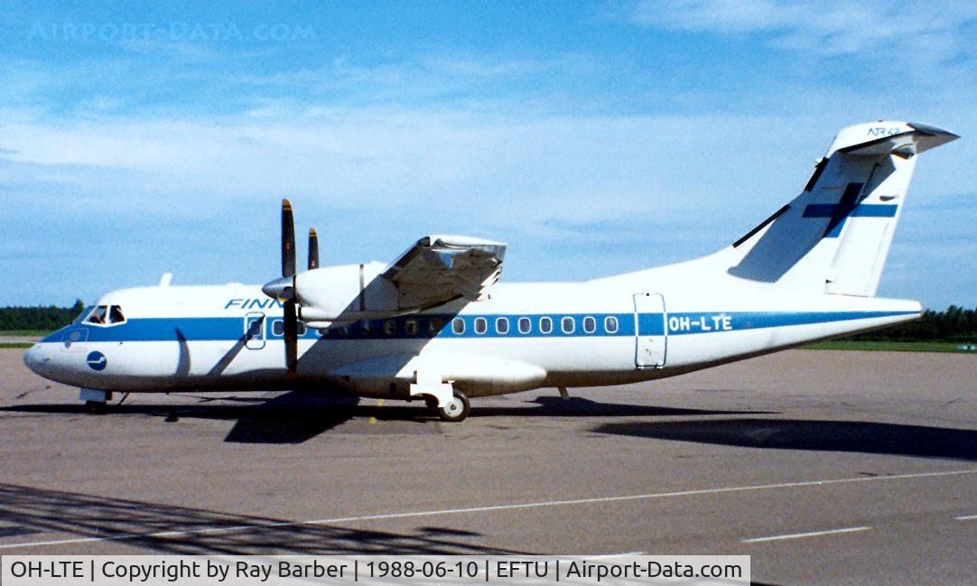 OH-LTE, 1987 ATR 42-300 C/N 044, Aerospatiale ATR-42-320 [044] (Finnair) Turku~OH 10/06/1988