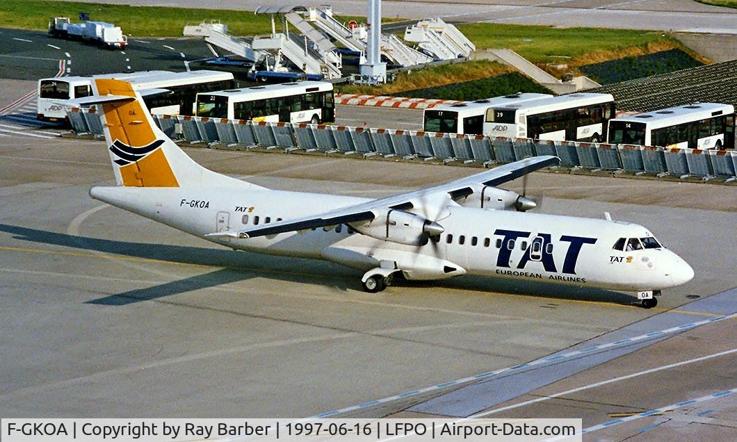 F-GKOA, 1990 ATR 72-202 C/N 201, Aerospatiale ATR-72-202 [201] (TAT) Paris-Orly~F 16/06/1997