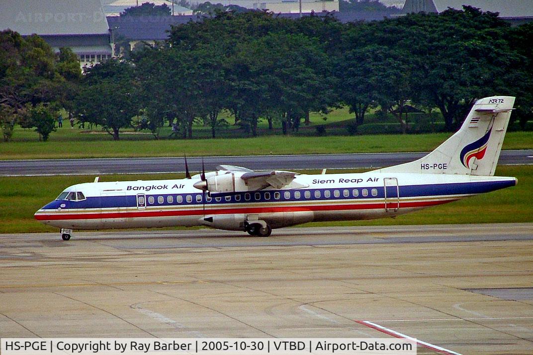 HS-PGE, 1995 ATR 72-202 C/N 450, Aerospatiale ATR-72-202 [450] (Bangkok Airways) Bangkok Int~HS 30/10/2005