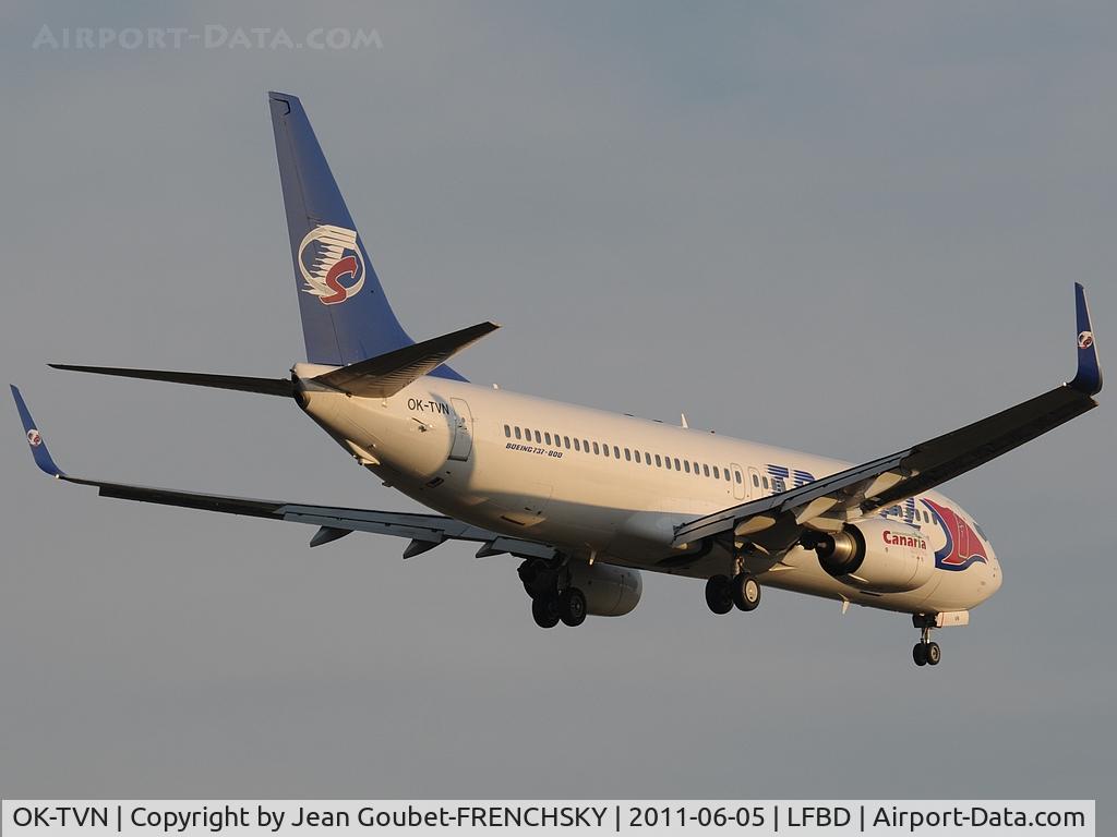 OK-TVN, 2007 Boeing 737-8BK C/N 29643, landing 23