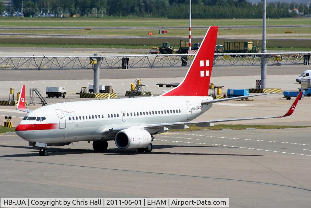 HB-JJA, 2005 Boeing 737-7AK BBJ C/N 34303, Privatair operating for KLM
