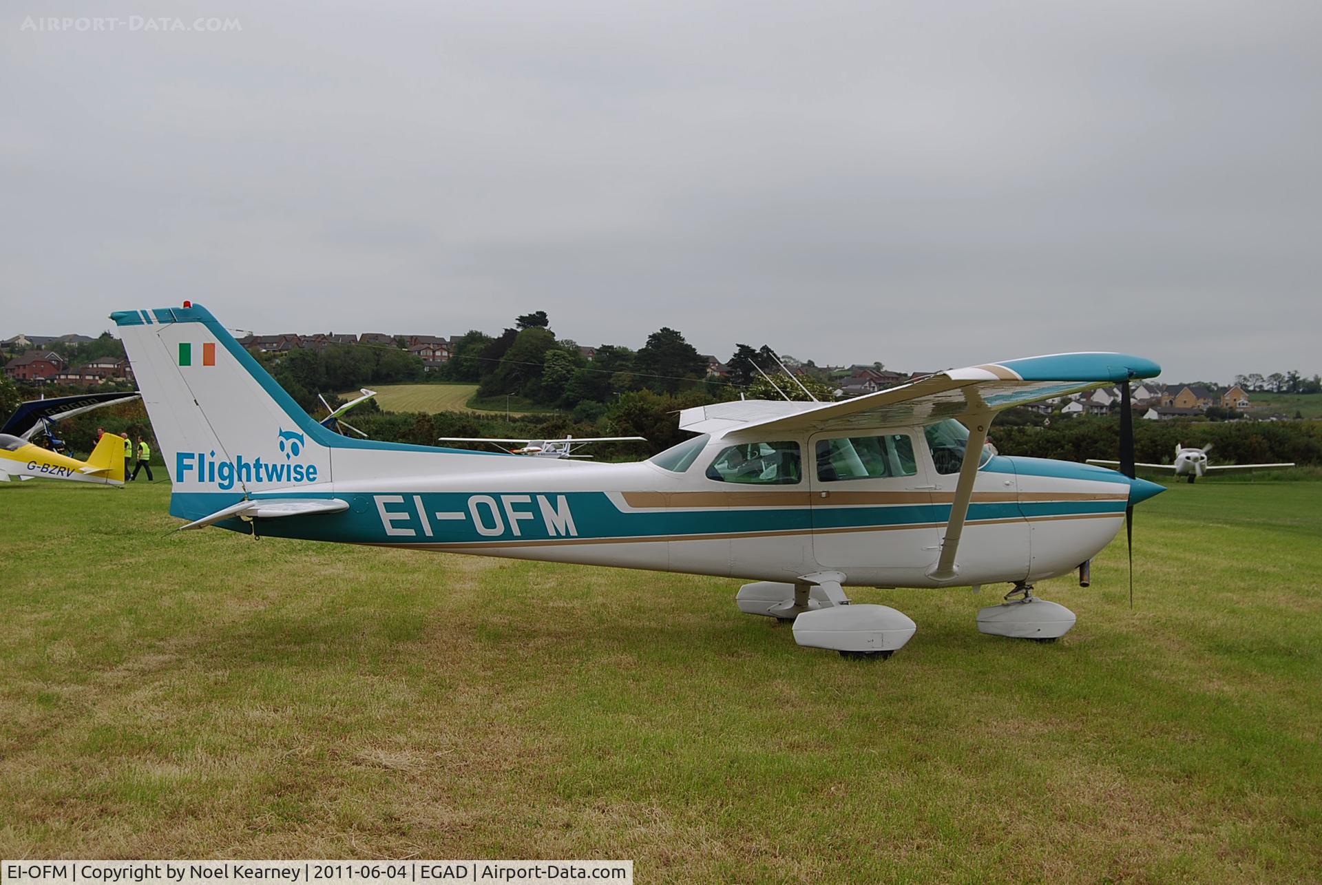 EI-OFM, Reims F172N Skyhawk C/N 1988, Parked in the display area at Newtownards Airfield.