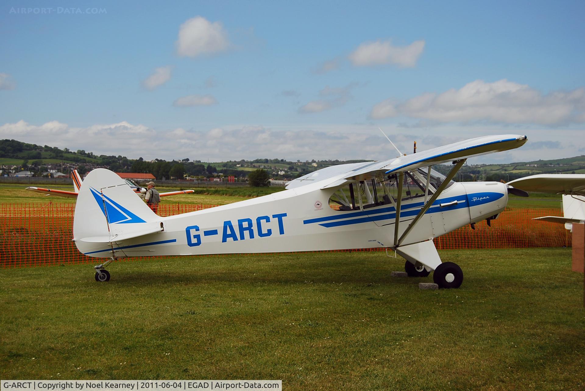 G-ARCT, 1960 Piper PA-18-95 Super Cub Super Cub C/N 18-7375, Parked in the display area at Newtownards Airfield.
