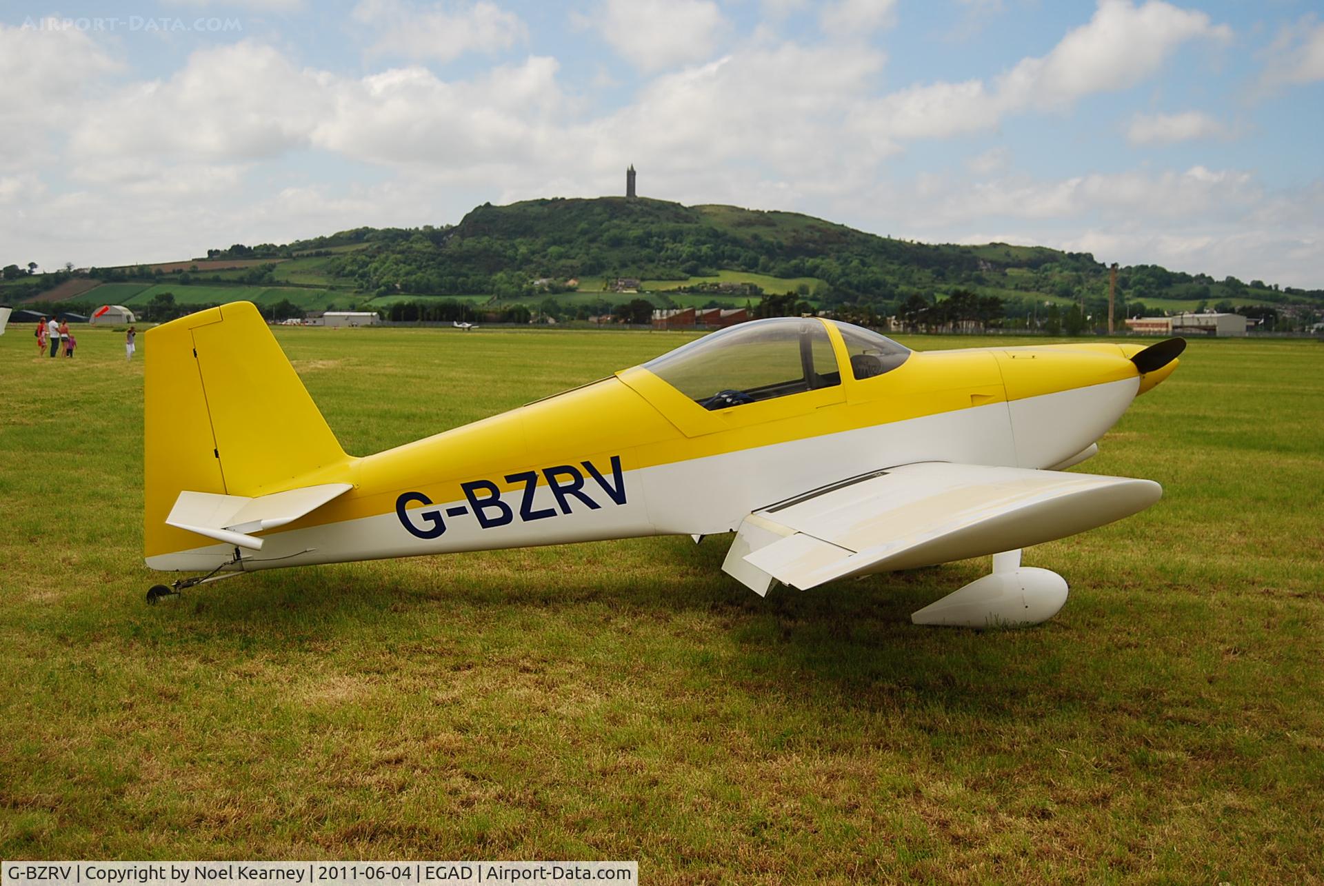 G-BZRV, 2002 Vans RV-6 C/N PFA 181A-13573, Parked in the display area at Newtownards Airfield.