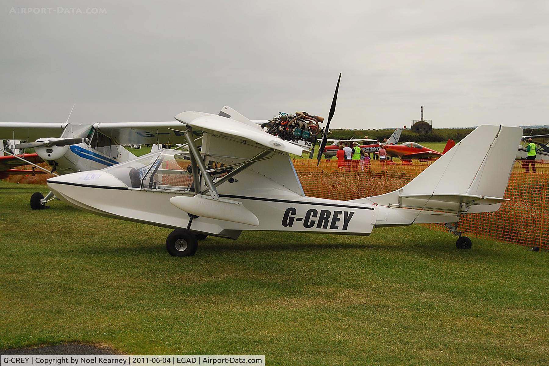 G-CREY, 2007 Progressive Aerodyne SeaRey C/N PFA 343-14619, Parked in the display area at Newtownards Airfield.
