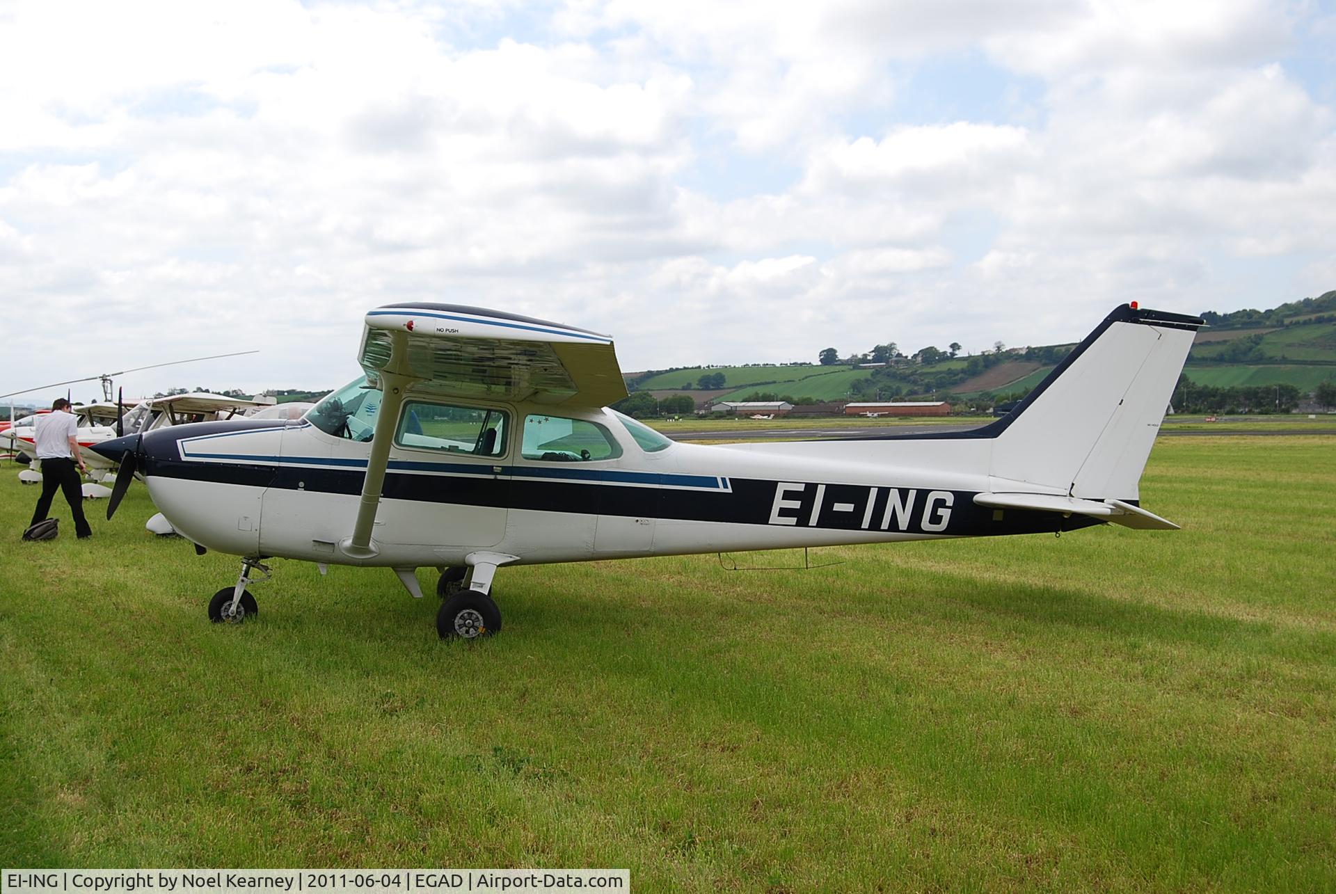 EI-ING, 1981 Reims F172P Skyhawk C/N F172-02084, Parked in the display area at Newtownards Airfield.