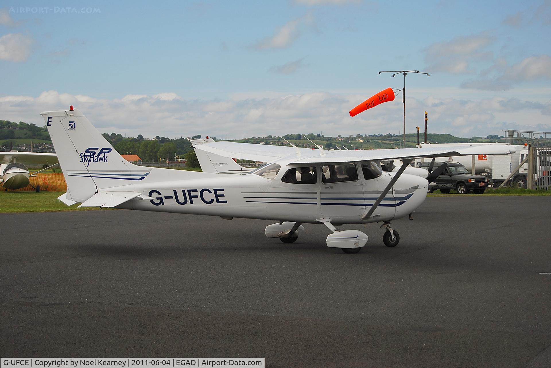 G-UFCE, 2003 Cessna 172S C/N 172S9305, Parked on the apron at Newtownards Airfield.