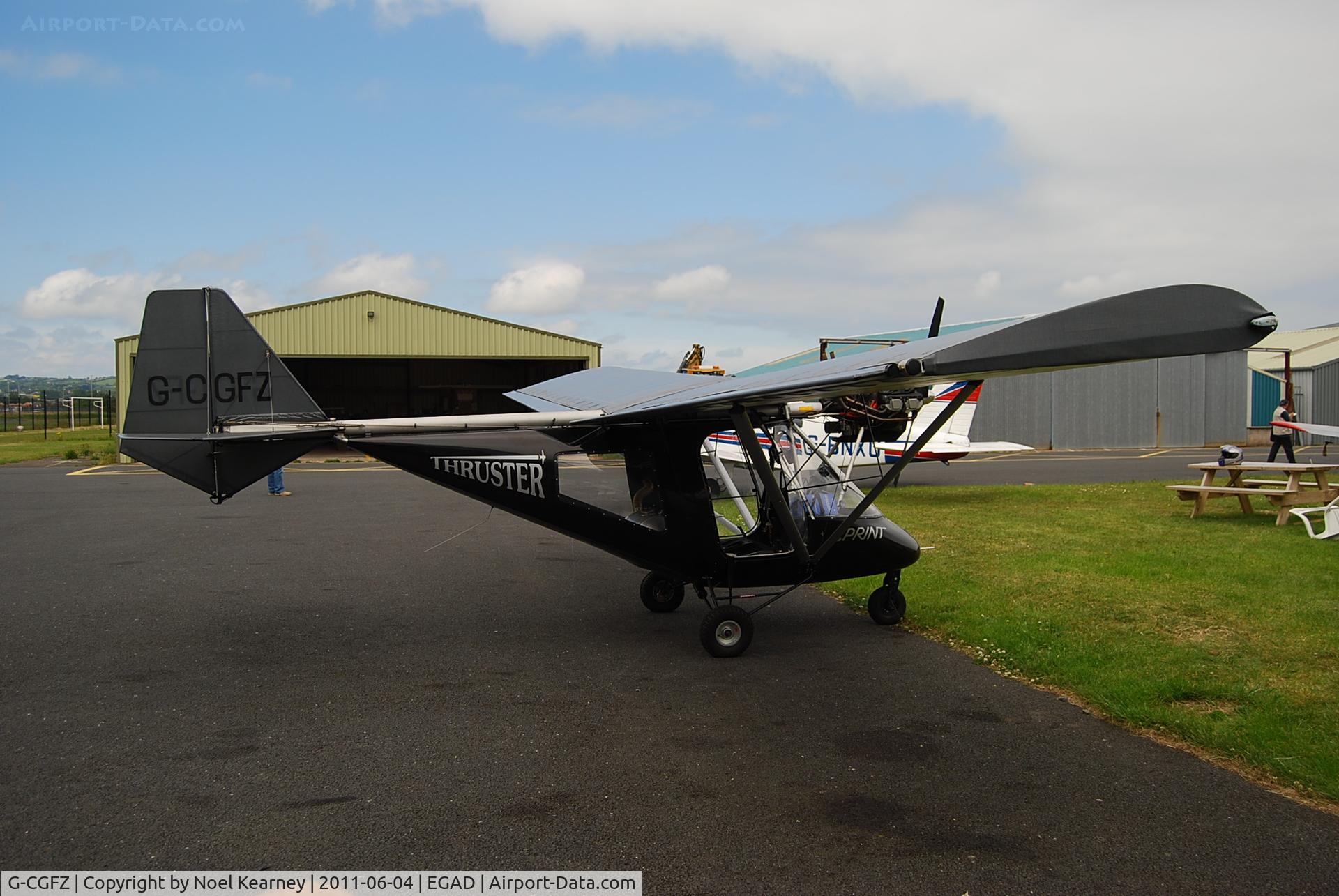 G-CGFZ, 2009 Thruster T600N 450 C/N 0096-T600N-118, Parked on the apron at Newtownards Airfield.