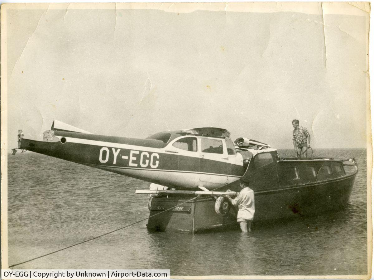 OY-EGG, 1966 Reims F172H Skyhawk C/N 0330, The plane crashed-landed on the sea at the southern coast of the island Fanø (Fanoe) at the west coast of Jutland in the 1960'es. Harry Nielsen brought it to land in his boat. Information given by Harry Nielsens daughter, Margit Lund in Sønderho.