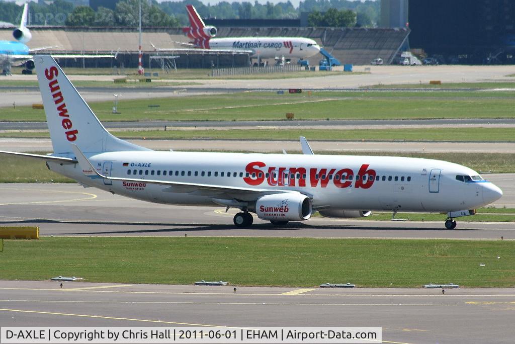 D-AXLE, 2007 Boeing 737-8Q8 C/N 30724, XL Airways Germany wearing Sunweb titles
