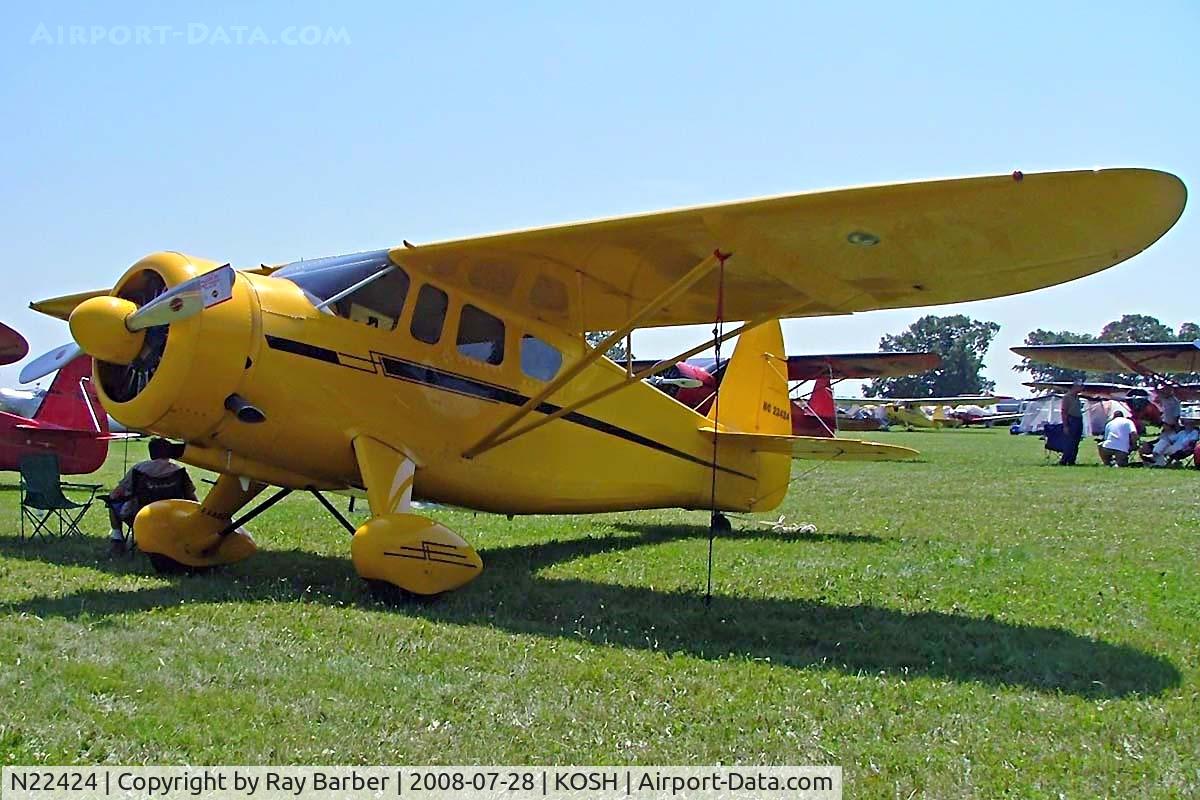 N22424, 1940 Howard Aircraft DGA-15P C/N 523, Howard DGA-15P [523] Oshkosh~N 28/07/2008