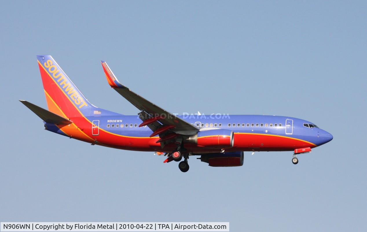 N906WN, 2008 Boeing 737-7H4 C/N 36887, Southwest 737
