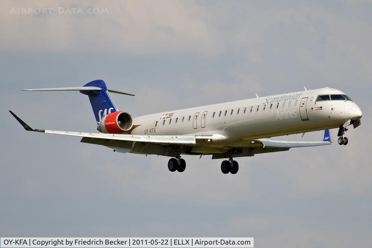 OY-KFA, 2008 Bombardier CRJ-900 (CL-600-2D24) C/N 15206, on final RW24