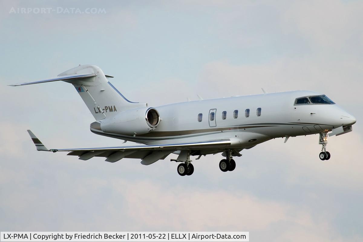 LX-PMA, 2006 Bombardier Challenger 300 (BD-100-1A10) C/N 20097, on final RW24