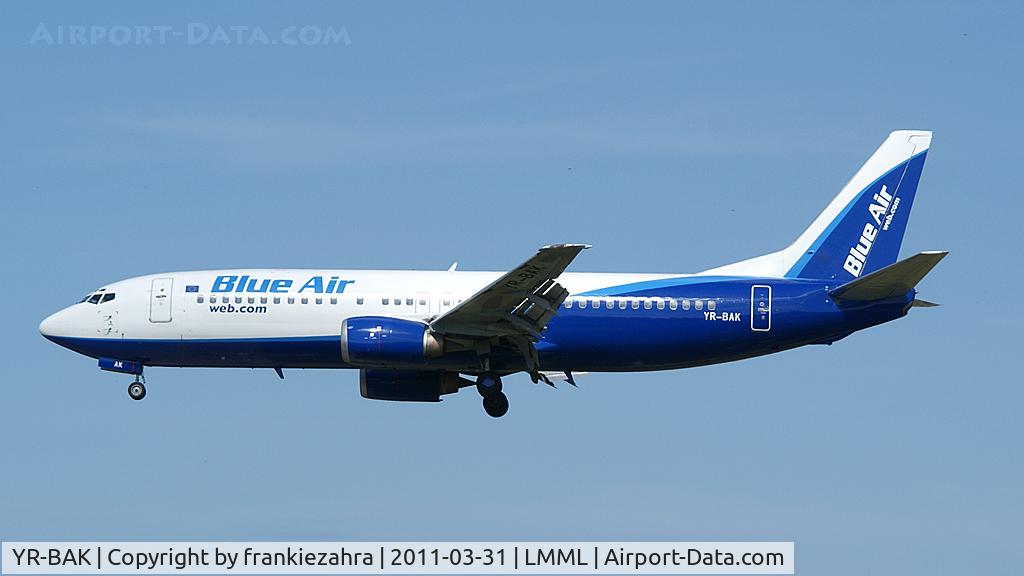 YR-BAK, 1992 Boeing 737-430 C/N 27005, Blue Air