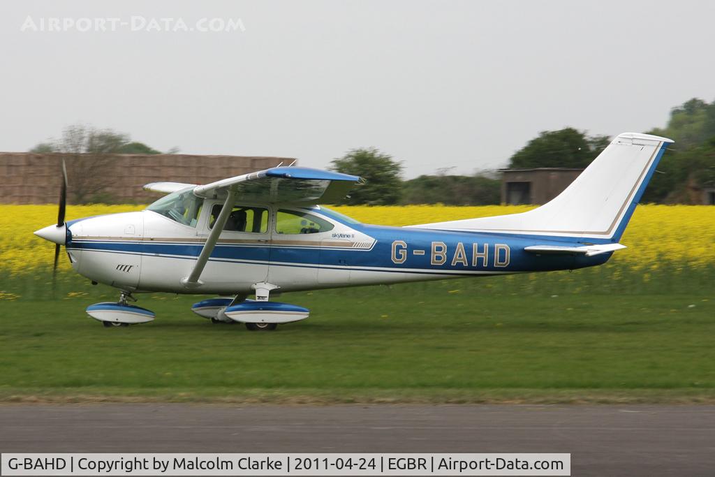 G-BAHD, 1972 Cessna 182P Skylane Skylane C/N 18261501, Cessna 182P Skylane at Breighton Airfield in April 2011.