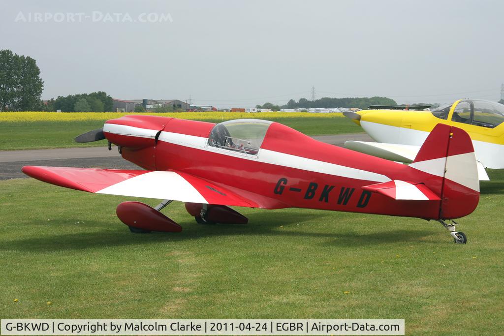 G-BKWD, 1996 Taylor JT-2 Titch C/N PFA 060-10232, Taylor JT-2 Titch at Breighton Airfield in April 2011.