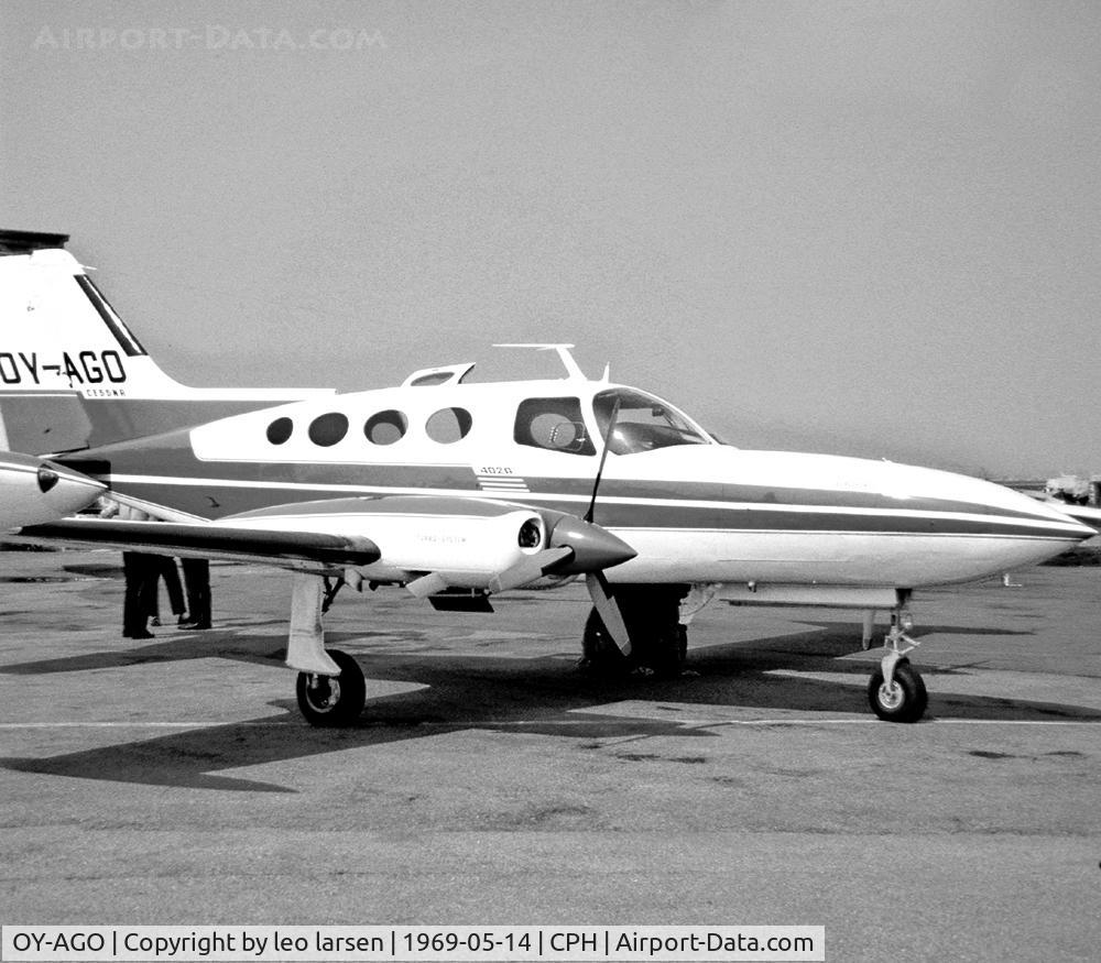 OY-AGO, 1969 Cessna 402A C/N 402A0037, CPH 14.5.69 before lease to Aerokarto