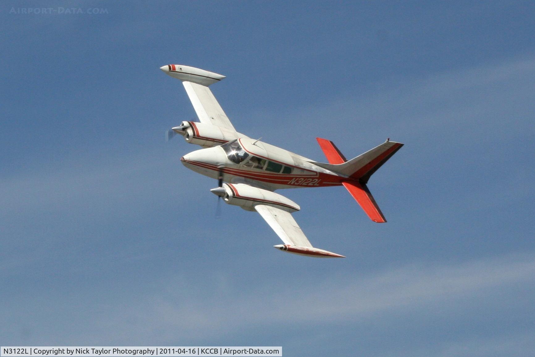 N3122L, 1965 Cessna 310J C/N 310J0122, Low pass