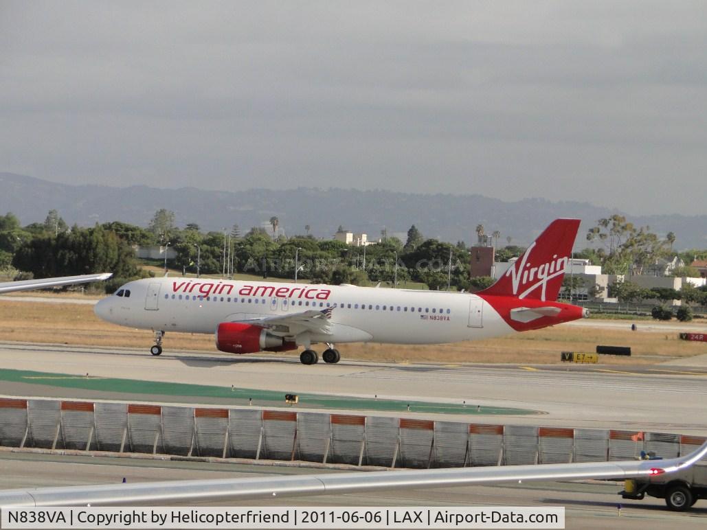 N838VA, 2010 Airbus A320-214 C/N 4559, Starting take off roll on runway 24L