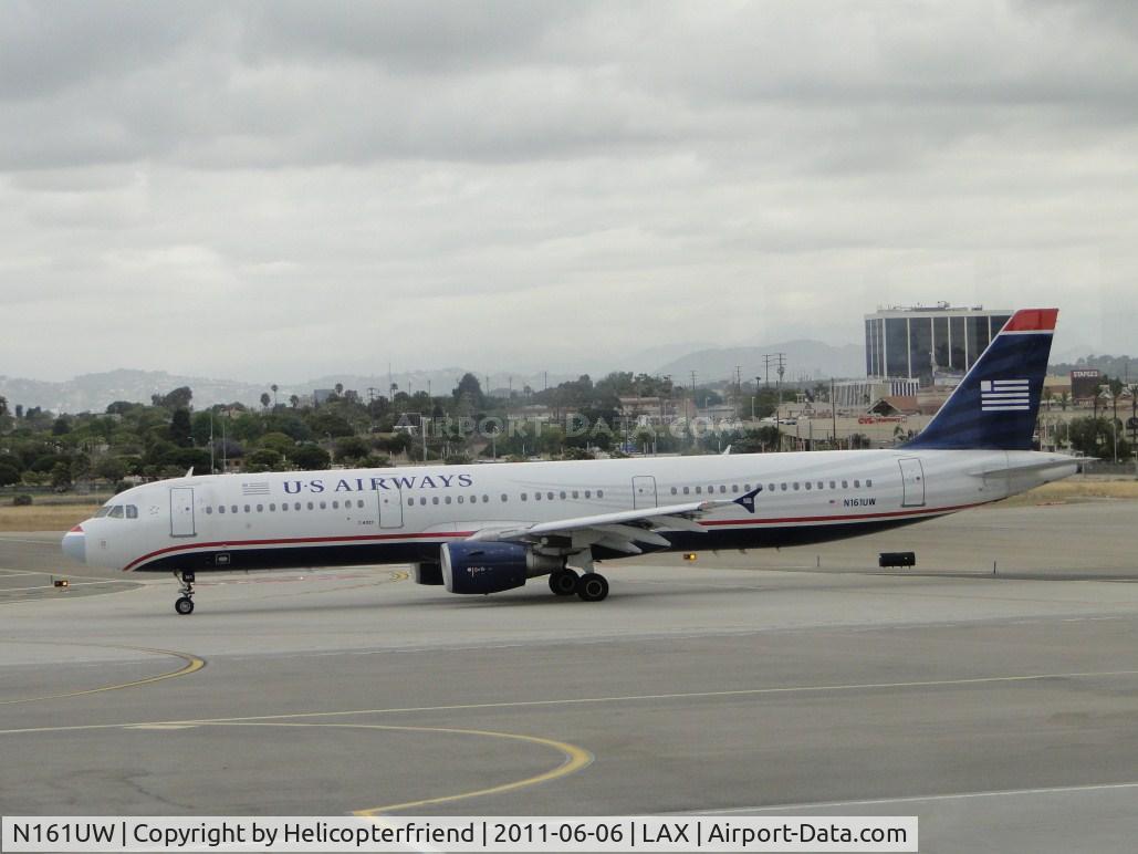 N161UW, 2001 Airbus A321-211 C/N 1403, Waiting her turn to enter runway 24L and take off