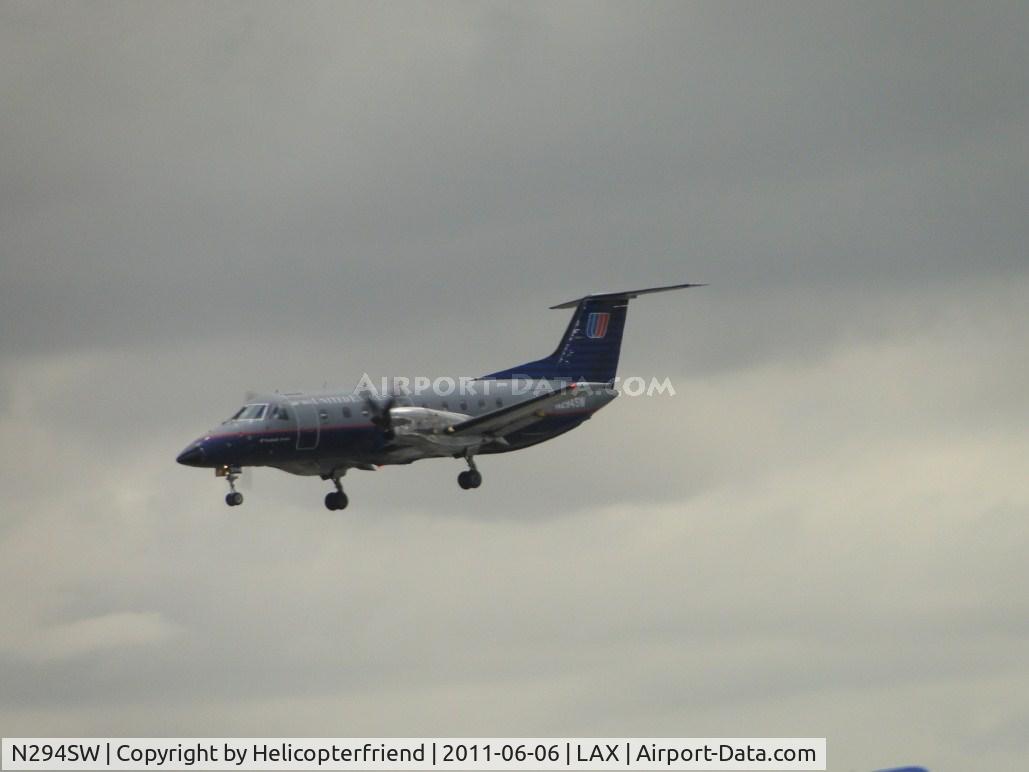 N294SW, 1996 Embraer EMB-120ER Brasilia C/N 120321, On final to runway 24R
