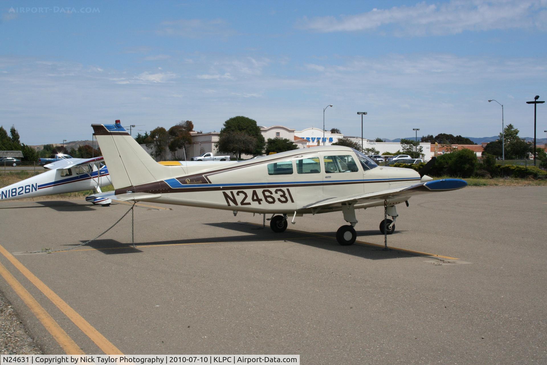 N24631, 1973 Beech C23 Sundowner 180 C/N M-1459, Parked at the Lompoc Piper Cub Fly-in