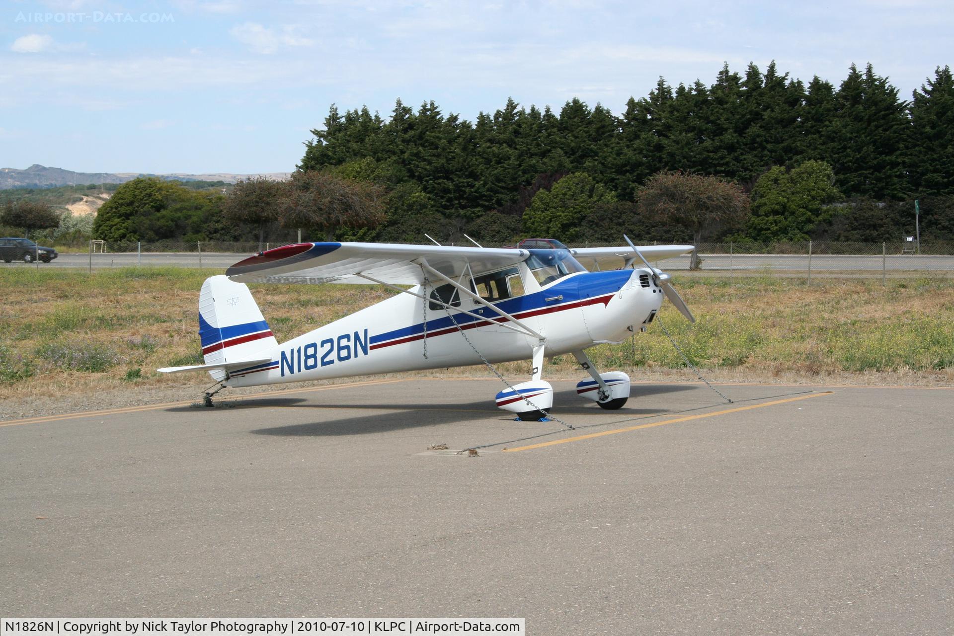 N1826N, 1946 Cessna 120 C/N 12070, Parked at the Lompoc Piper Cub Fly-in