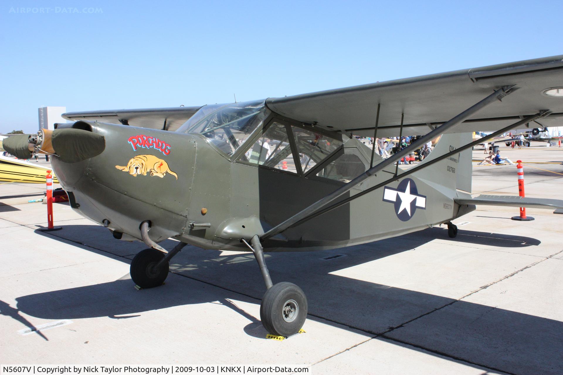 N5607V, 1944 Stinson L-5B Sentinel C/N 2946, Porchdog