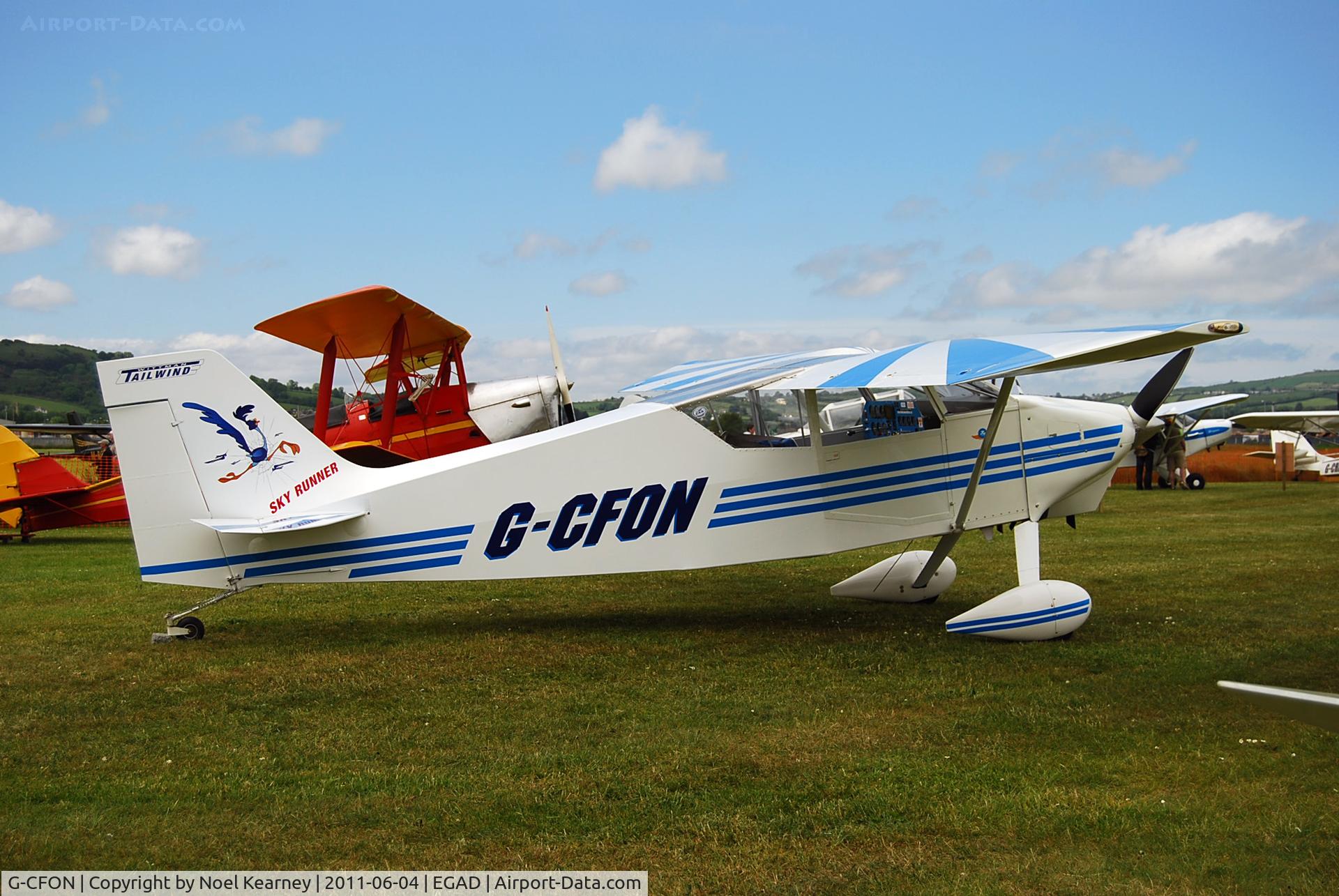 G-CFON, 2010 Wittman W-8 Tailwind C/N PFA 031-11789, Parked in the display area at the Newtownards Fly-in 04-06-2011.