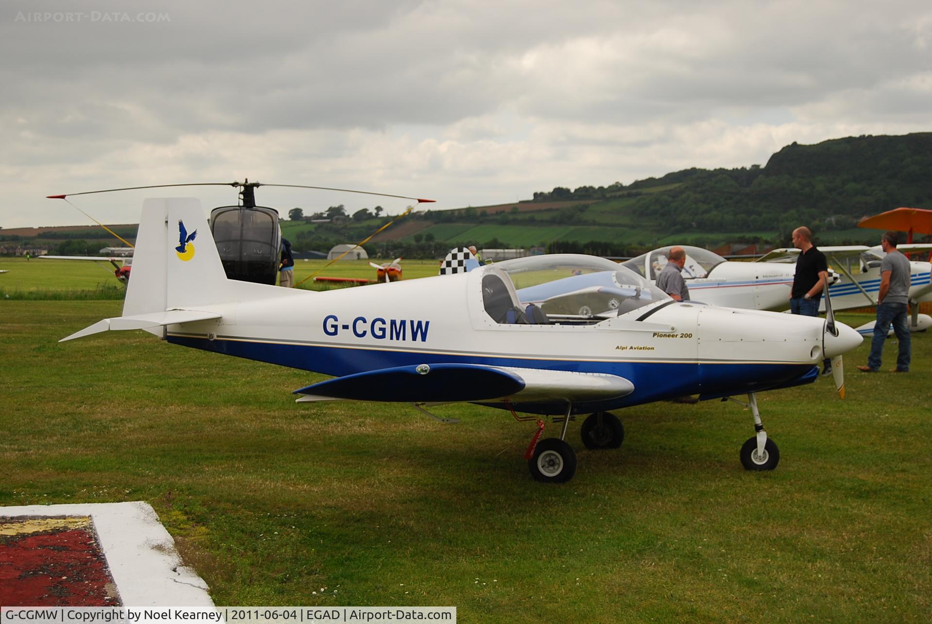 G-CGMW, 2010 Alpi Aviation Pioneer 200-M C/N LAA 334-14958, Parked on the display area at the Newtownards Fly-in 04-06-2011.